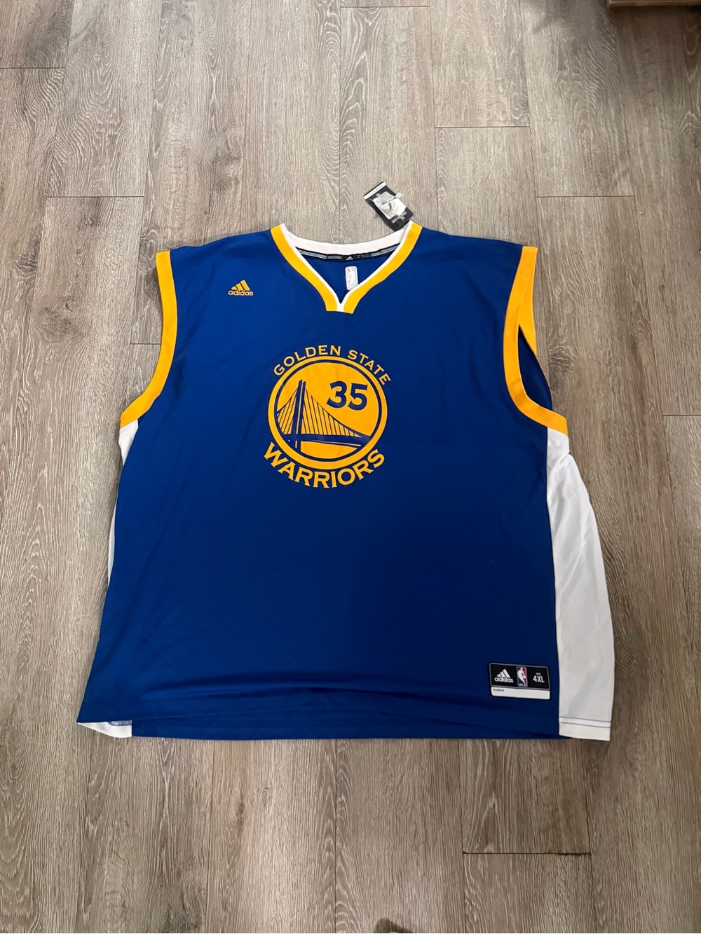 Kevin Durant 35 Jersey Mens Size Golden State Warriors NBA Adidas Size 4XL NWT